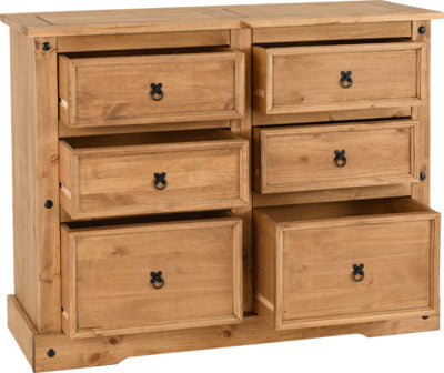 Corona 6 Drawer Chest
Distressed Waxed Pine