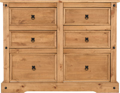 Corona 6 Drawer Chest
Distressed Waxed Pine
