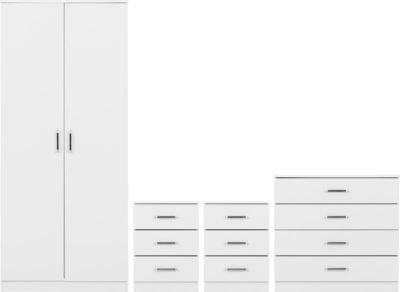 Dakota 2 Door Wardrobe Bedroom Set
White