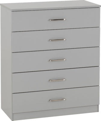 Dakota 5 Drawer Chest
Light Grey
