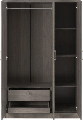 Lisbon 3 Door Wardrobe
Black Wood Grain