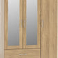 Charles 3 Door 2 Drawer Mirrored Wardrobe
Oak Effect Veneer with Walnut Trim