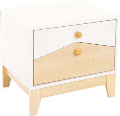 Cody 2 Drawer Bedside
White/Pine Effect