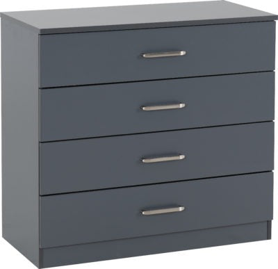 Dakota 4 Drawer Chest
Dark Grey
