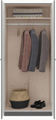 Denver 2 Door Wardrobe
Grey Gloss