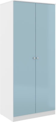 Denver 2 Door Wardrobe
White/Blue Gloss