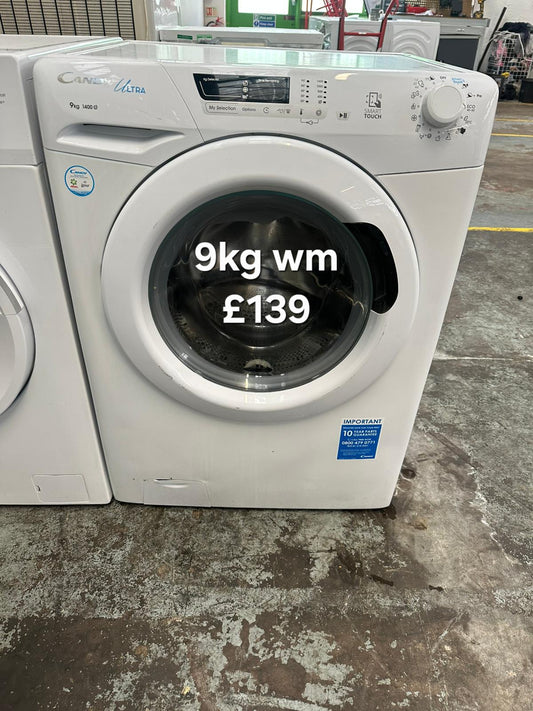 Candy 9kg washing machine 🌟 Free Delivery 🌟 120 Days Warranty 🌟