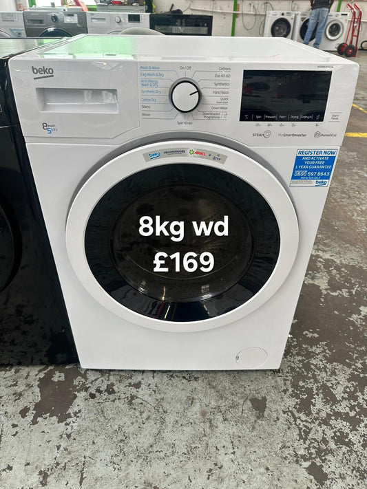 Beko 8kg Washer Dryer 🌟 Free Delivery 🌟 120 Days Warranty 🌟