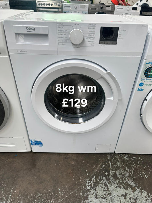 Beko 8kg washing machine 🌟 Free Delivery 🌟 120 Days Warranty 🌟
