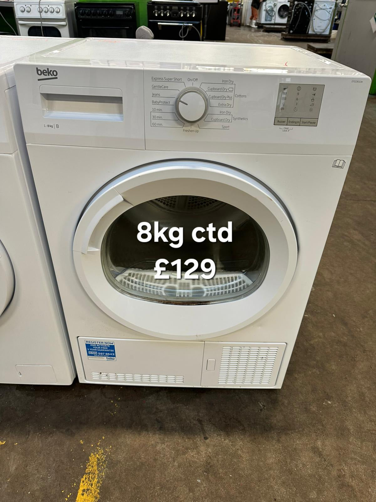 Beko 8kg condenser tumble dryer 🌟 Free Delivery 🌟 120 Days Warranty 🌟