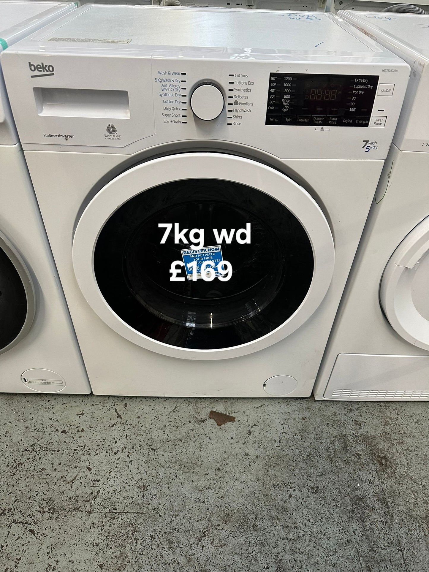 Beko 7kg washer dryer 🌟 Free Delivery 🌟 120 Days Warranty 🌟