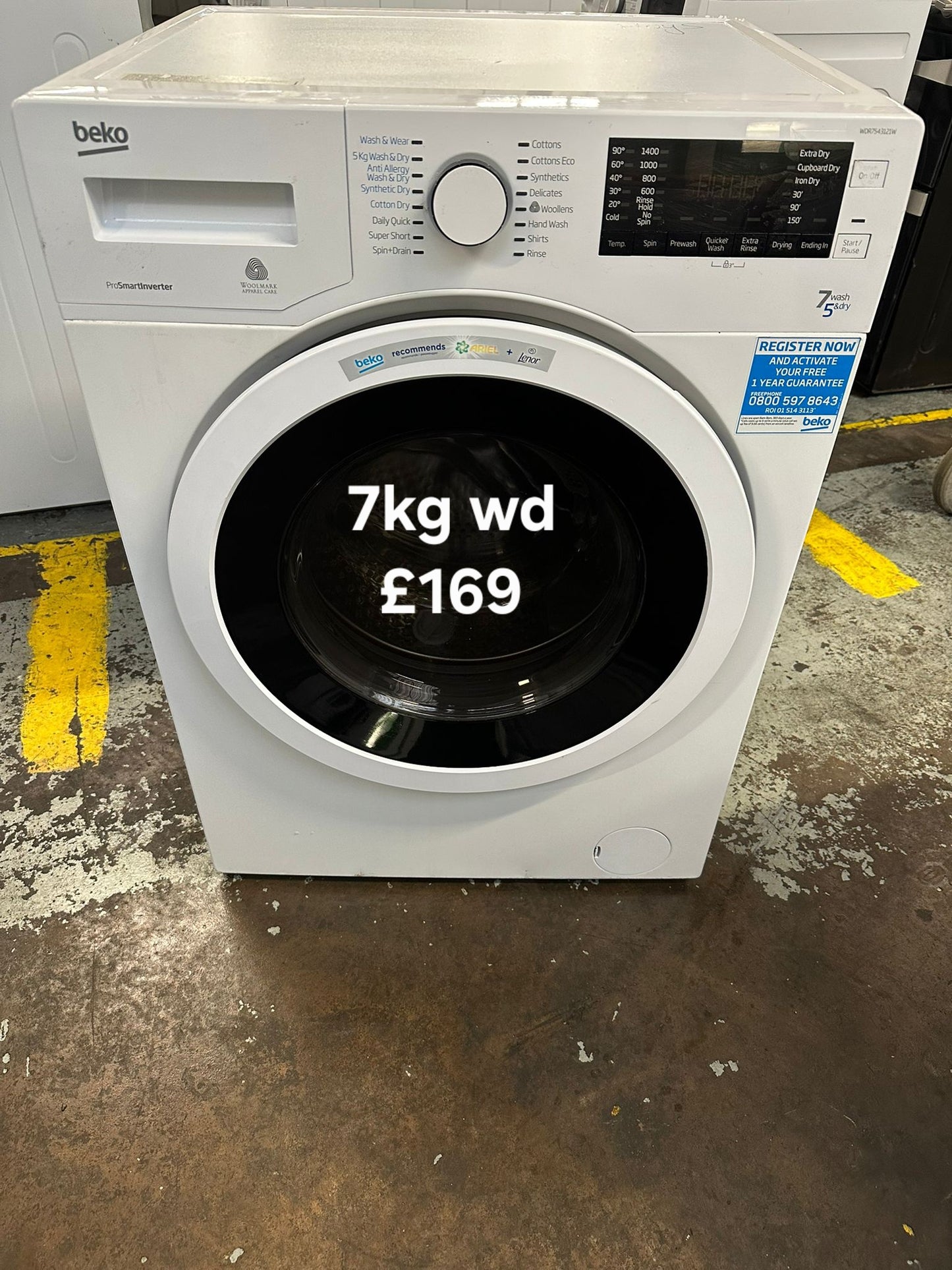 Beko 7kg washer dryer 🌟 Free Delivery 🌟 120 Days Warranty 🌟