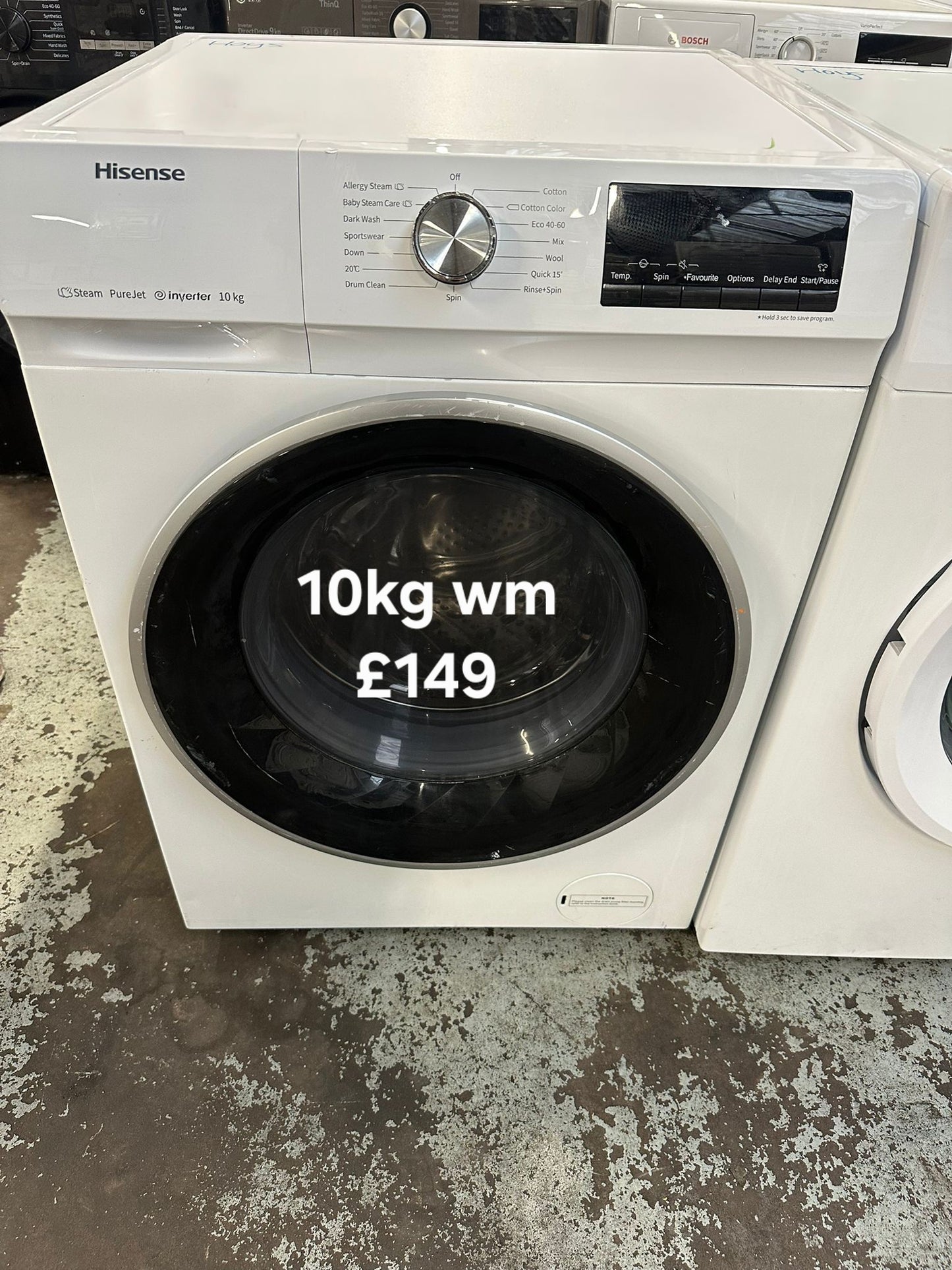 Hisense 10kg washing machine 🌟 Free Delivery 🌟 120 Days Warranty 🌟