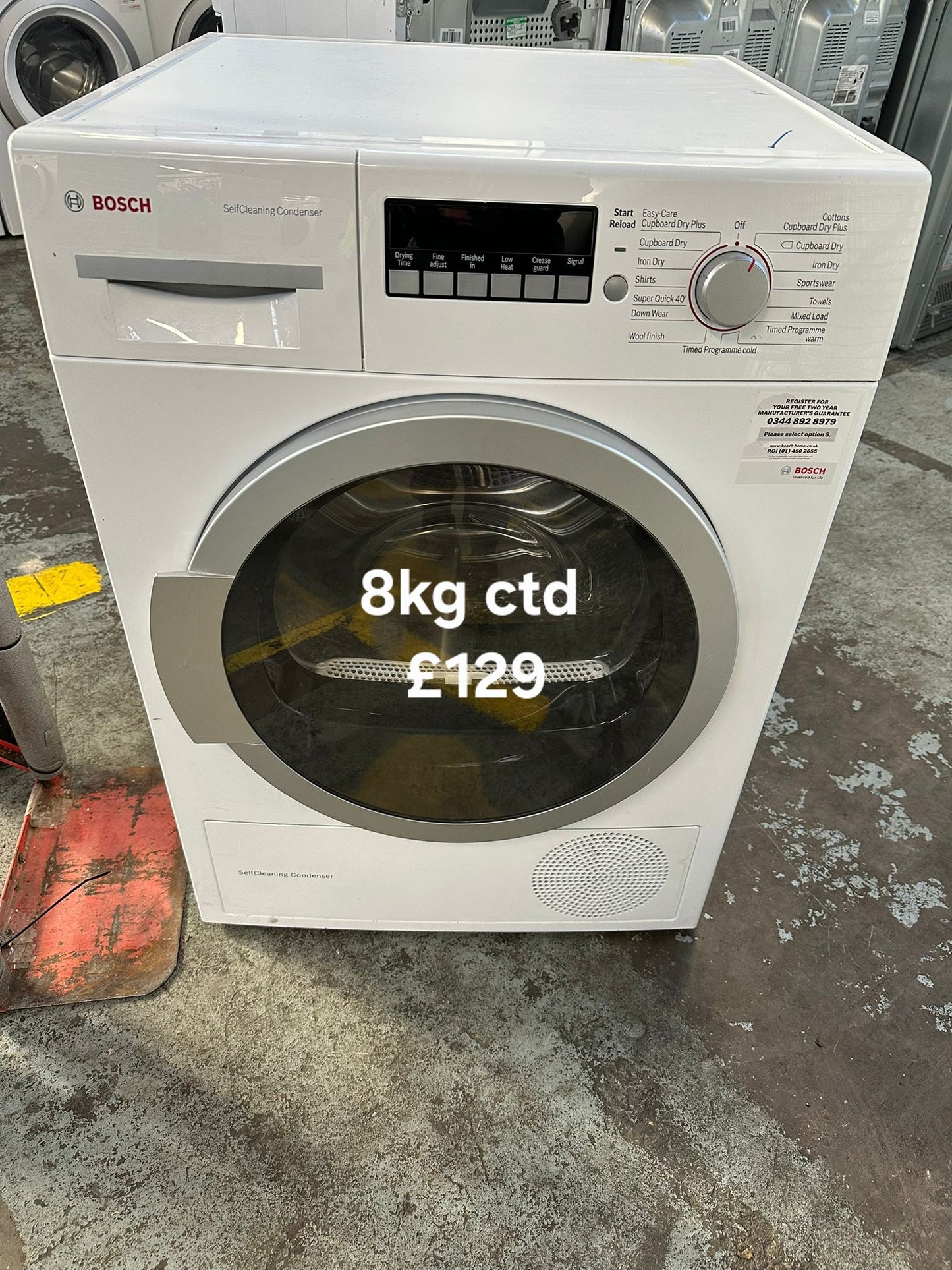 Bosch 8kg condenser tumble dryer 🌟 Free Delivery 🌟 120 Days Warranty 🌟