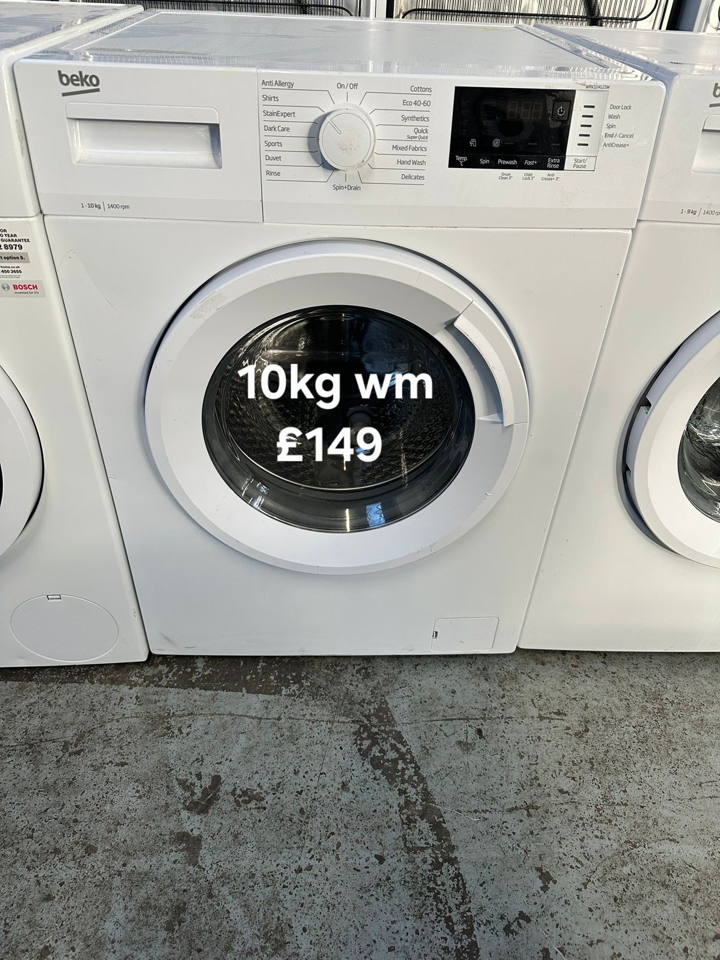 Beko 10kg washing machine 🌟 Free Delivery 🌟 120 Days Warranty 🌟