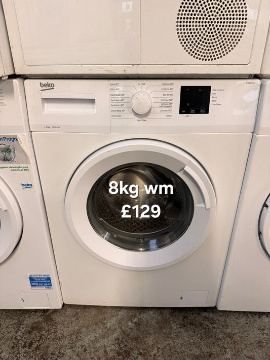 Beko 8kg washing machine 🌟 Free Delivery 🌟 120 Days Warranty 🌟
