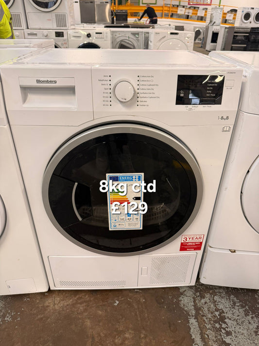 Blomberg 8kg condenser dryer 🌟 Free Delivery 🌟 120 Days Warranty 🌟