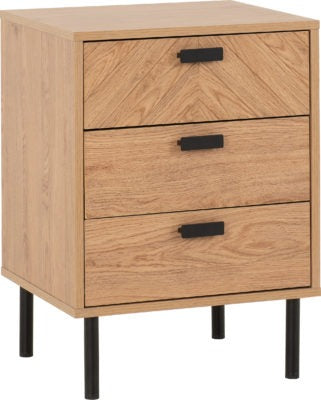 Leon 3 Drawer Bedside
Medium Oak Effect