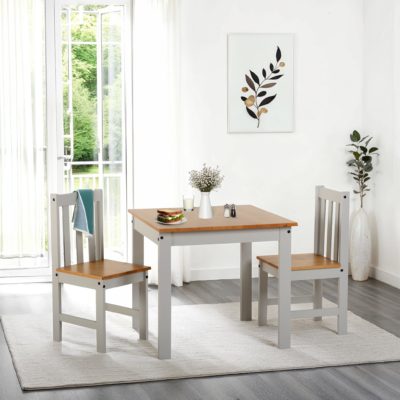 Ludlow 1+2 Dining Set
Light Grey/Oak Lacquer