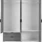 Madrid 4 Door 2 Drawer Mirrored Wardrobe
Grey/White Gloss