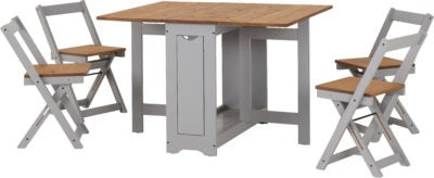 Santos Butterfly Dining Set
Grey Slate/Distressed Waxed Pine