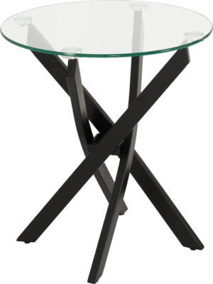 Sheldon Side Table
Clear Glass/Black