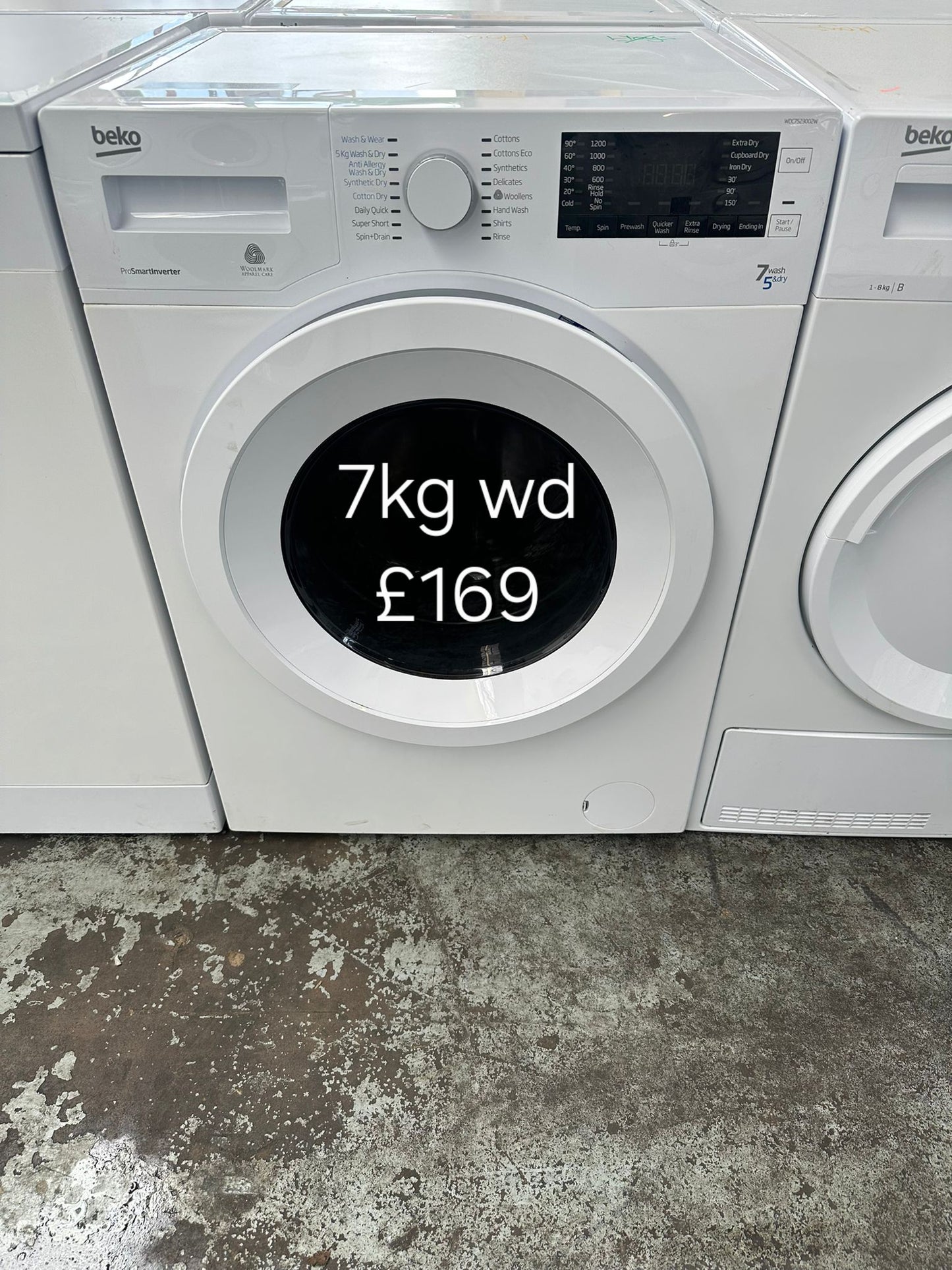 beko 7kg washer dryer 🌟 Free Delivery 🌟 120 Days Warranty 🌟