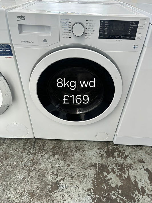 beko 8kg washer dryer 🌟 Free Delivery 🌟 120 Days Warranty 🌟