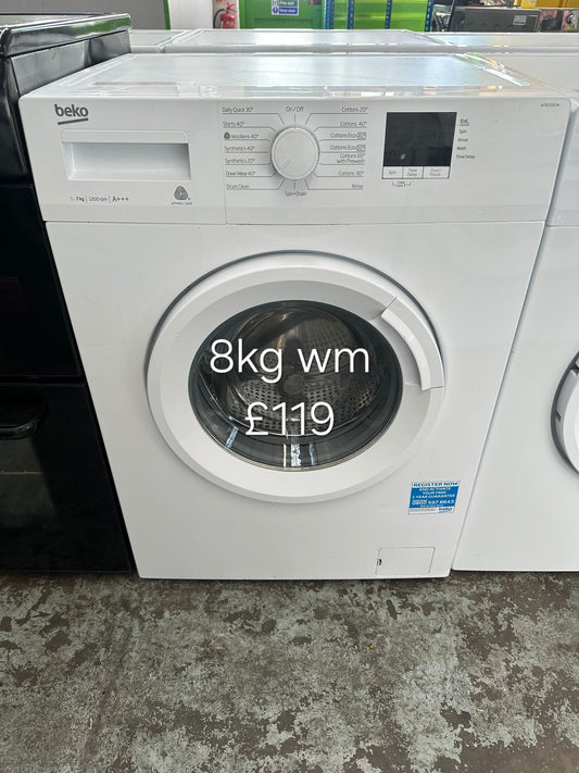 beko 8kg washing machine 🌟 Free Delivery 🌟 120 Days Warranty 🌟