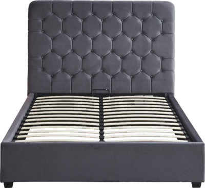 Madison Ottoman 5' Bed
Grey Velvet Fabric