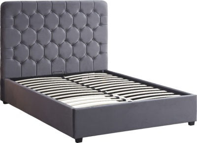 Madison Ottoman 5' Bed
Grey Velvet Fabric