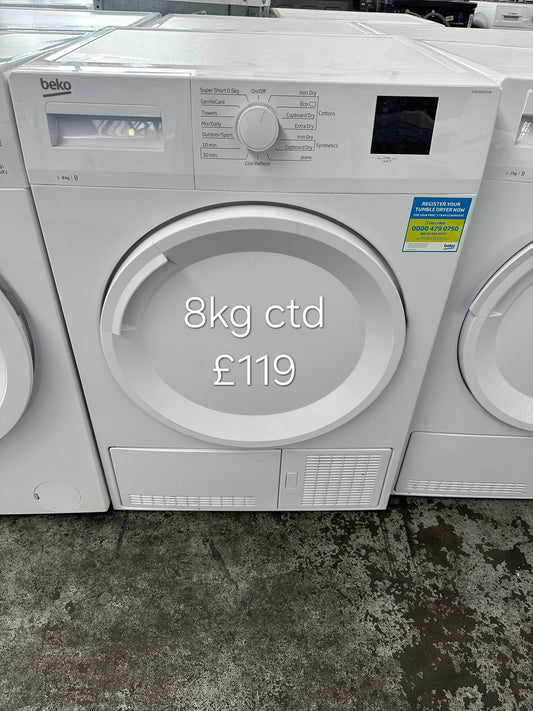 beko 8kg condenser dryer 🌟 Free Delivery 🌟 120 Days Warranty 🌟