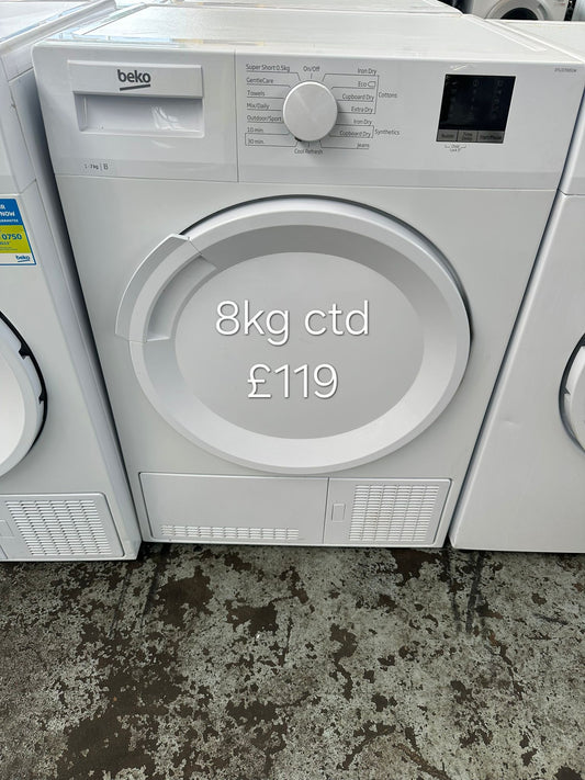 beko 8kg condenser dryer 🌟 Free Delivery 🌟 120 Days Warranty 🌟