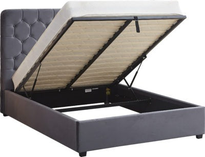 Madison Ottoman 5' Bed
Grey Velvet Fabric